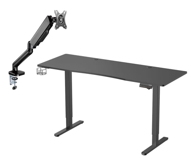 Silver Monkey Biurko elektryczne ED-160 black + UM-600 (sprężyna gazowa) - 1351547 - zdjęcie